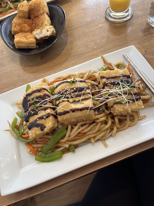 Tofu and vegetable udon   at Umami in Dorking