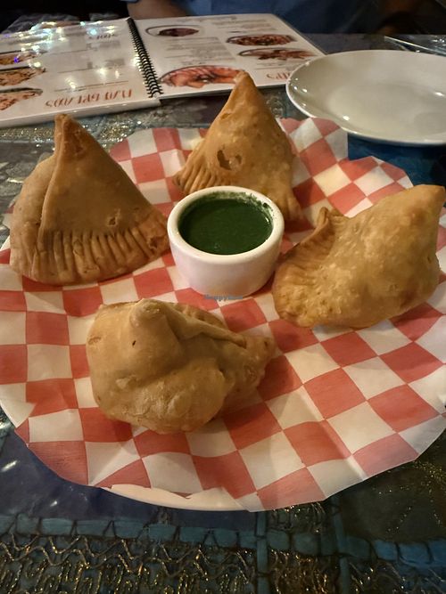 Vegetable samosas   at Oh! Bombai in San Pedro