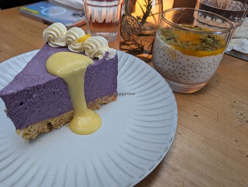 Ube cheesecake at Luntian in Auckland