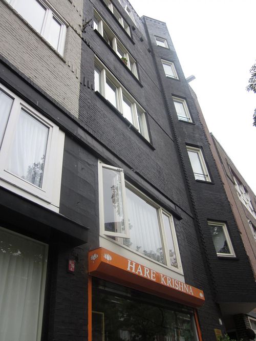 Outside of Hare Krsna Temple where the Vegetarian Dinner Club & Sunday love feast are held at Vegetarian Dinner Club in Amsterdam