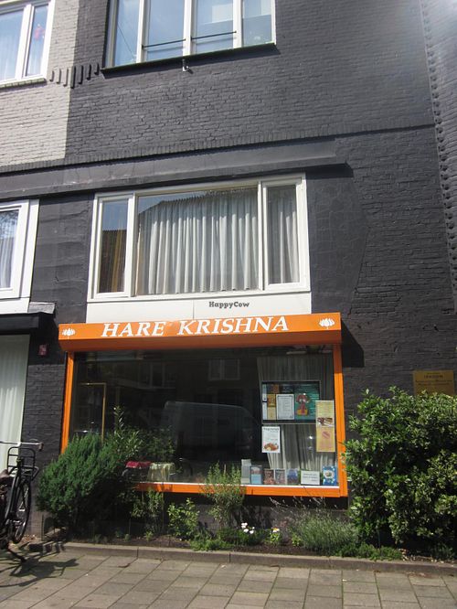 Front of building taken from the street at Vegetarian Dinner Club in Amsterdam