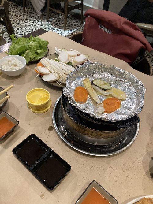 Vegetable BBQ  at Era Restaurant in Hanoi