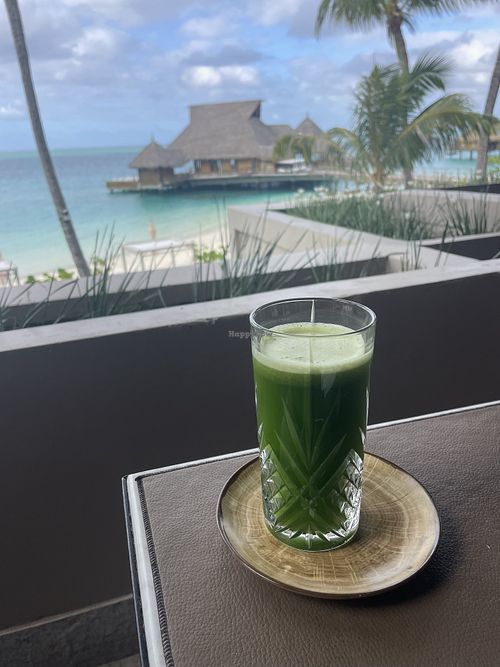 I asked for celery juice, some days they could make it other days they made other green fresh squeezed juices 😍  at Iriatai in Bora Bora