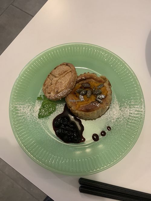 Pumpkin tofu pie  at F LIFE  in Veldhoven