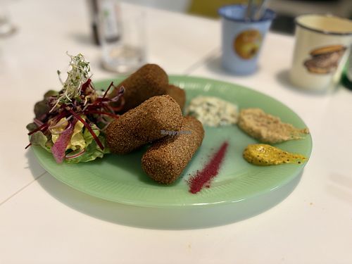 Kroketten with potato and corn filling  at F LIFE  in Veldhoven