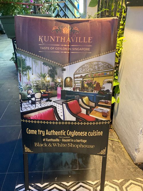 Outside sign at Kunthaville in Central Singapore