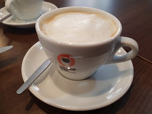 Soya latte at Sinners Cafe in Berwick Upon Tweed