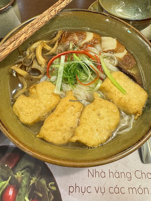Mushroom and Tofu Pho  at Chay Citta in Hanoi
