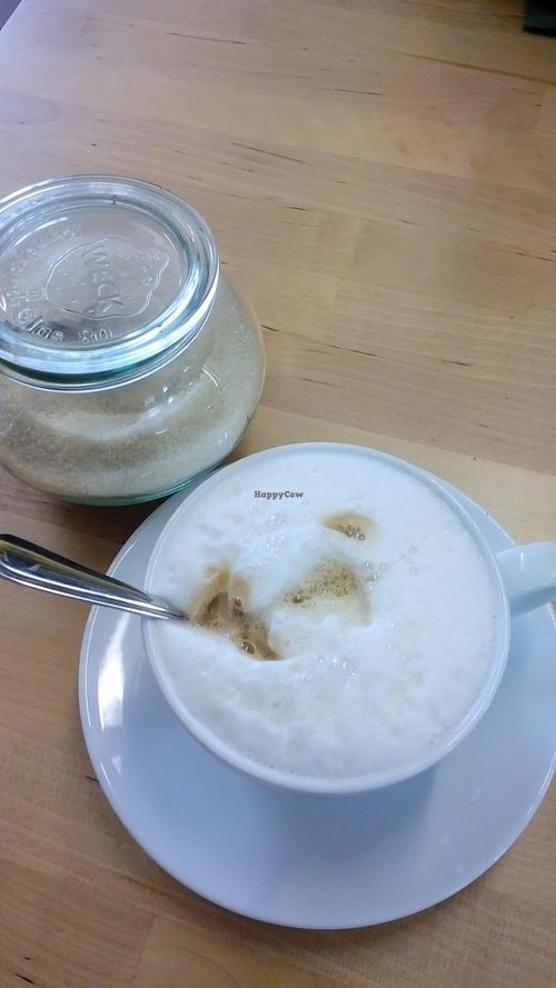 Cappuccino with vanilla foam  at Immergruen Bistro and Cafe in Harsewinkel