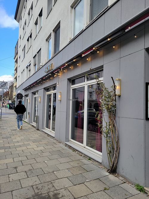 Outside at Akimy in Munich