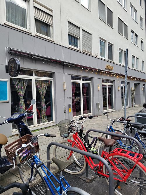 Outside at Akimy in Munich