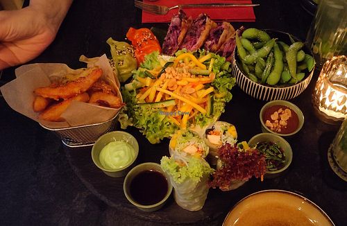 Mixed appetizer plate for 2 at Akimy in Munich