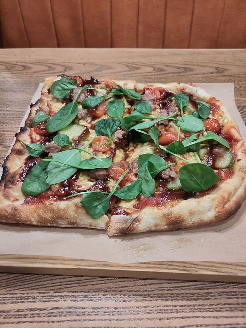 Delicious vegan pizza at Čili Pizza - Stendera iela in Liepaja