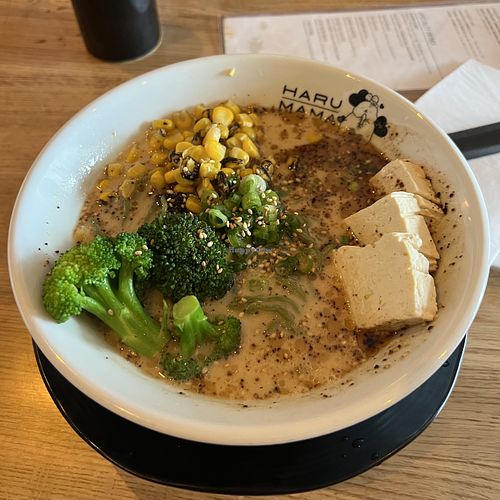 garden party vegan ramen   at Blue Ocean / Harumama in La Jolla