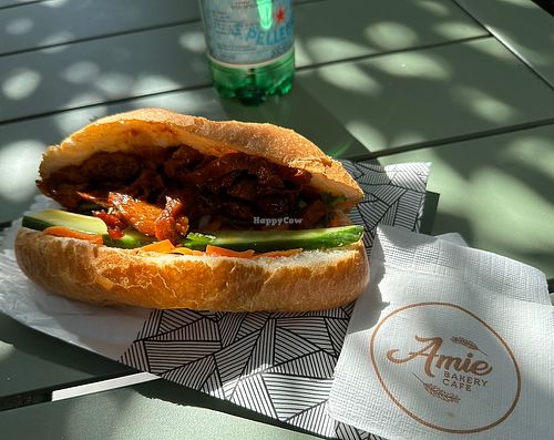 Vegan BBQ Pork Salad roll   at Amie Bakery Cafe in Melbourne