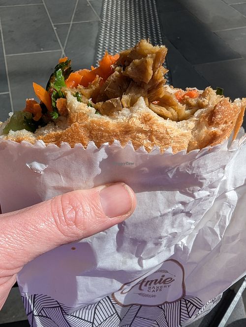 vegan lemongrass chicken at Amie Bakery Cafe in Melbourne