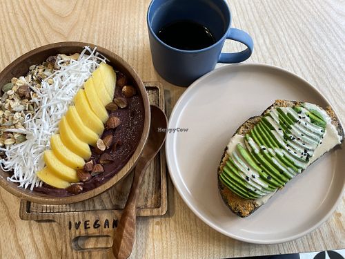 Açaí Bowl and Red Pesto Avocado Toast   at iVegan Supershop Old Quarter Hanoi - Healthy Plant Based Cafe in Hanoi