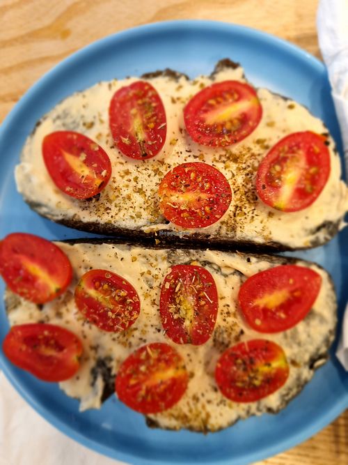 Cream Cheese Toast at iVegan Supershop Old Quarter Hanoi - Healthy Plant Based Cafe in Hanoi