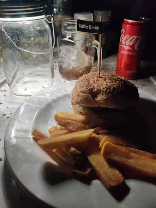 Crumbed Burger at Cattle Baron Restaurant - Satara in Mpumalanga