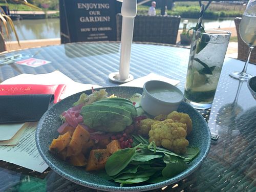 Buddha bowl, vegan gluten free  at Hall & Woodhouse in Swindon