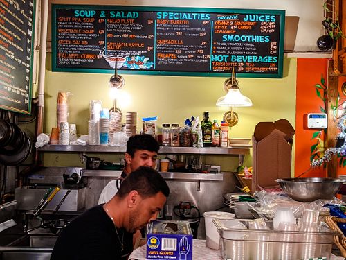 Drink menu at Razan's Organic Kitchen at Razan's Organic Kitchen in Berkeley