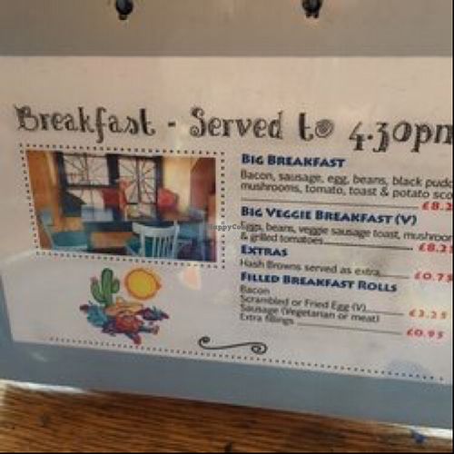 breakfast card at Cafe Arriba in Isle Of Skye