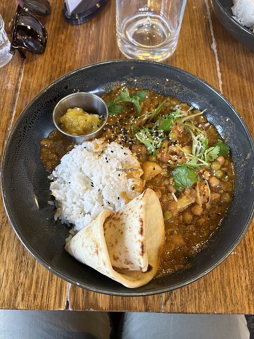 Vegan curry on special. Was well flavored   at Fish Creek Hotel in Fish Creek
