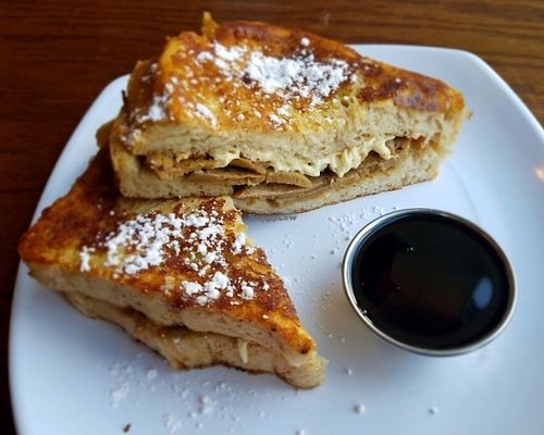 Vegan French toast sandwich  at The Angry Baker - Olde Towne East in Columbus