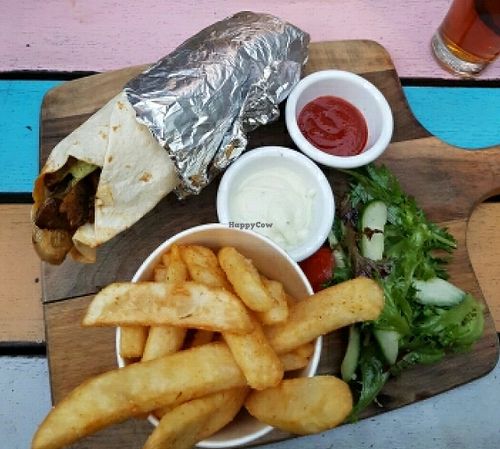 vegan souvlaki at Cornish Arms in Brunswick