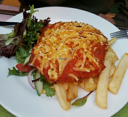 vegan parma at Cornish Arms in Brunswick
