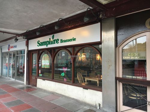 Outside at Samphire Brasserie in Plymouth