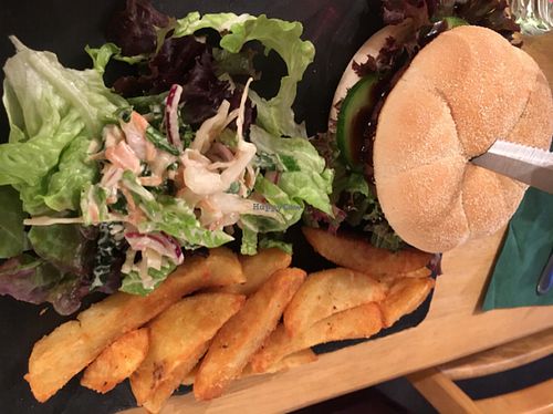 'Chinese Takeaway' burger  at Samphire Brasserie in Plymouth