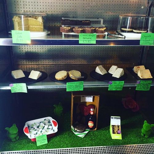 Deli counter with cheesecake, brownies, feta, brie, pepperjack and cheddar plus takeaway sandwiches!  at Samphire Brasserie in Plymouth