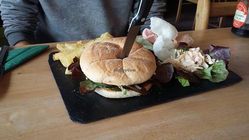 Big vegan burgers! at Samphire Brasserie in Plymouth