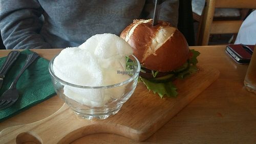 Chinese takeaway burger at Samphire Brasserie in Plymouth