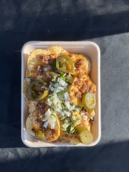 Vegan loaded nachos   at Más Rico in Temecula