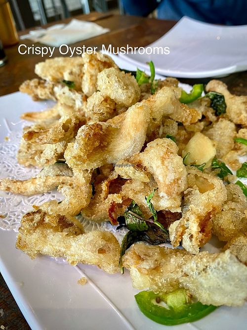 Crispy Oyster Mushrooms   at Vegan District Asian Eatery in Anaheim