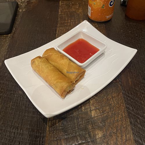 Egg Roll appetizer  at Vegan District Asian Eatery in Anaheim