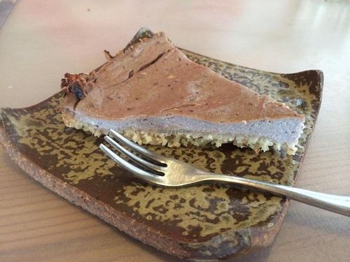 Vegan cheesecake at Bon On Shya International Cafe in Koya