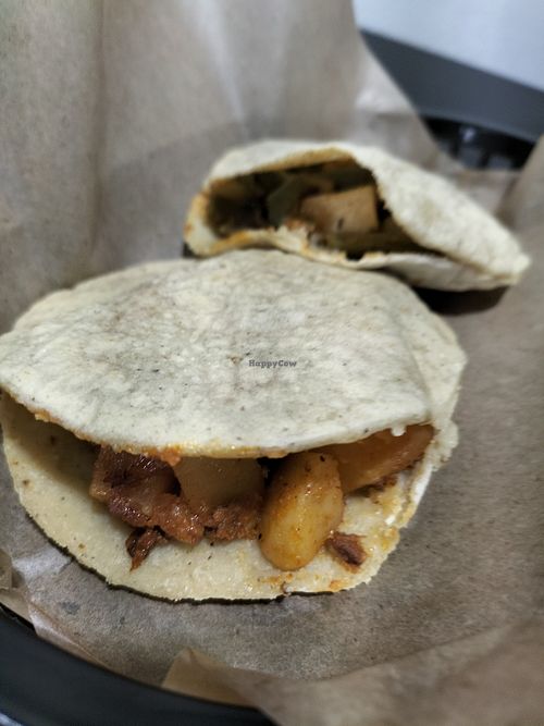 Gorditas de chorizo con papa y tinga de nopales at Ùumbal by Health Buddy in Chula Vista