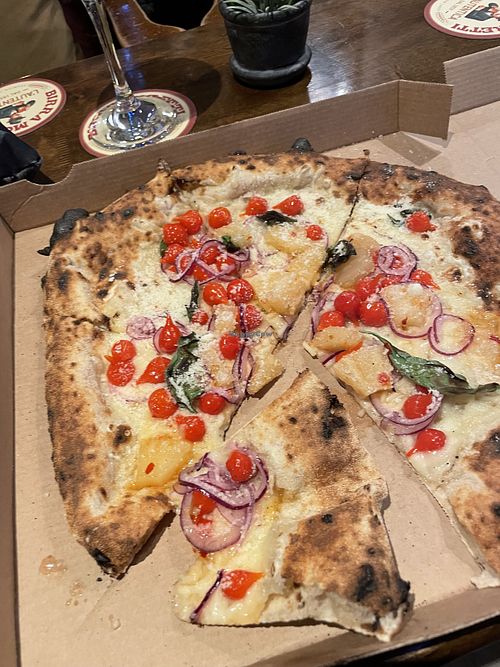 Vegan pizza made with all possibilities   at The Doughbox in Dublin