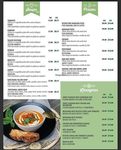 Menu  at Clover Coffee + MarketPlace in Oranjestad