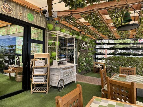 Outside dining area   at Clover Coffee + MarketPlace in Oranjestad