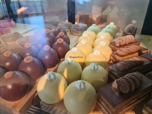 Passionfruit Rocher in the centre.  at GingerSnap Patisserie in West Melbourne