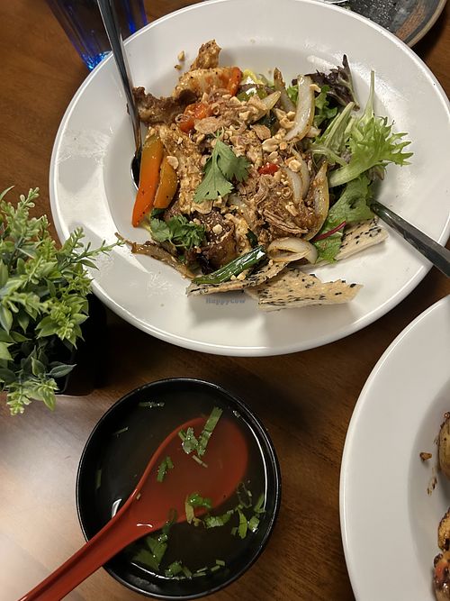 Mi quang noodles   at Vegan Fresh 2U in Rancho Cordova