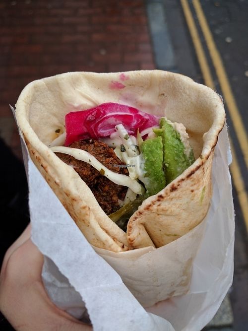 Falafel & Avocado wrap at FilFil in Brighton