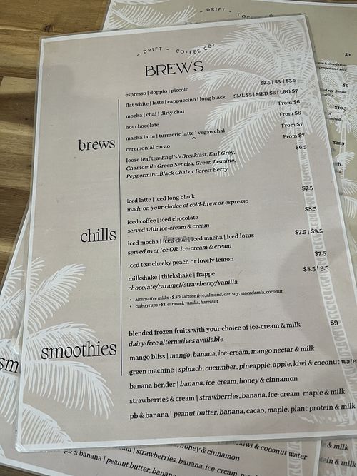 Drift Coffee Company Scarborough Queensland Coffee & Tea HappyCow