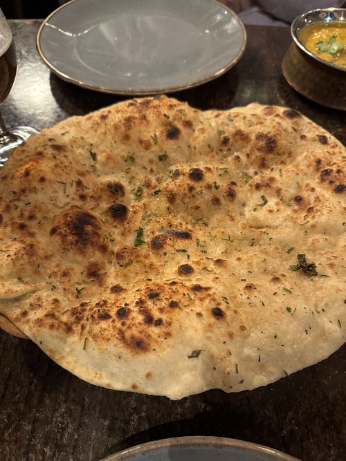 Vegan garlic naan   at Cutting Chaii in Edinburgh