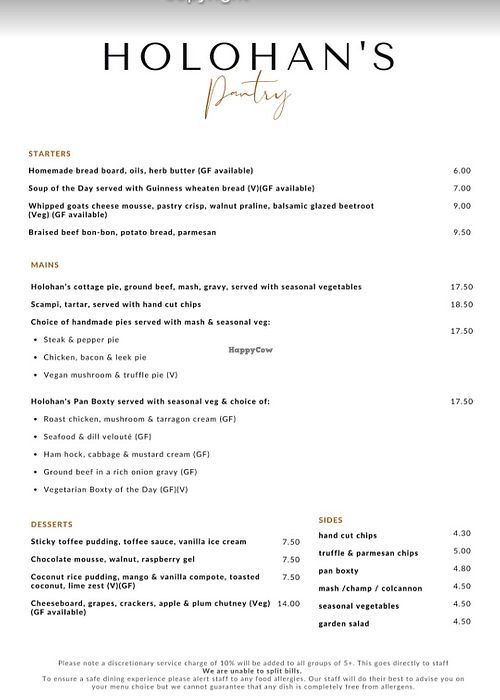  at Holohan's Pantry in Belfast