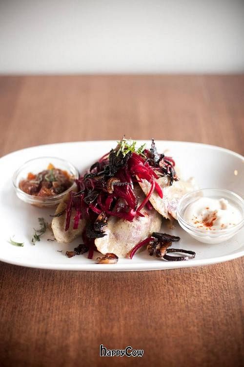 Gluten Free Yam & Eggplant Perogies at Graze in Vancouver